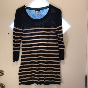 Striped sweater tunic